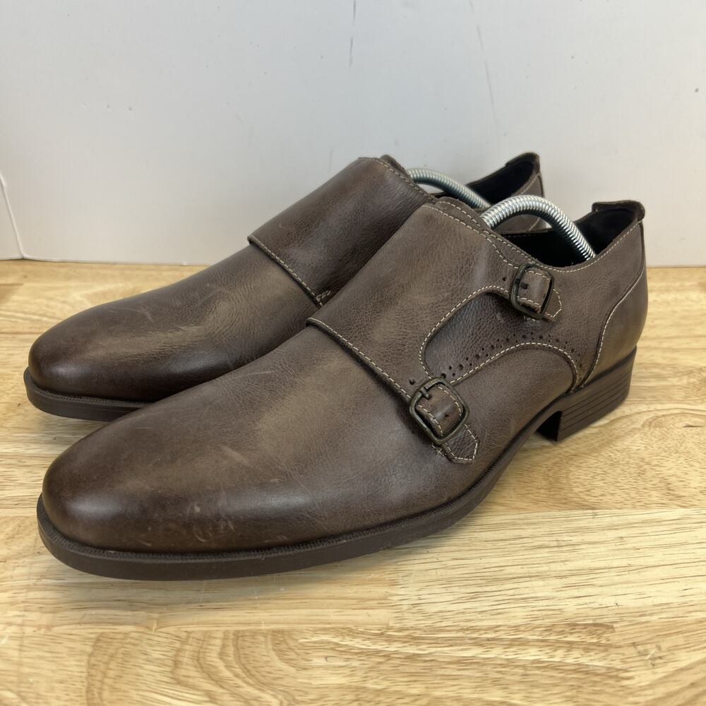 Cole Haan Shoes Benton Double Monk Strap II Mens Size 10.5 Leather Grey C13132